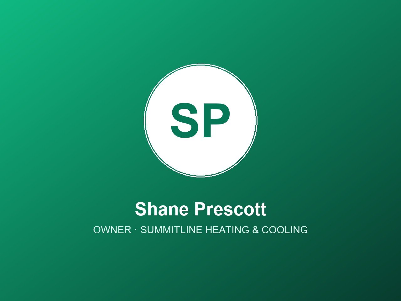 Shane Prescott, owner of Summitline Heating & Cooling in Encino, CA